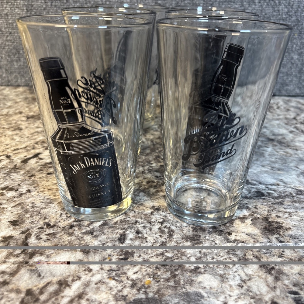 6~Zac Brown Band~Jack Daniel's Together On Tour~Pint Glasses~16 Fl Oz - Picture 2 of 4